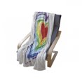 thumbnail image 4 of Love Soft Flannel Fleece Blanket, Love Themed Nested Rainbow Heart with a Simplistic Style Vibrant Colored Work of Art, Cozy Plush for Indoor and Outdoor Use, 50" x 70", Multicolor, by Ambesonne, 4 of 6