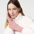 thumbnail image 4 of Fiudx Ofertas relámpago del día, solo en línea Guantes de terciopelo alemán para mujer, de invierno, para exteriores, cálidos, con protección contra el frío, con medio dedo, para pantalla táctil, con, 4 of 6