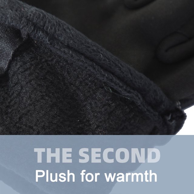 Ciclismo 2 dedos Flip pantalla táctil impermeable al aire libre esquí guantes de terciopelo M Sywqhk Accesorios para bicicletas