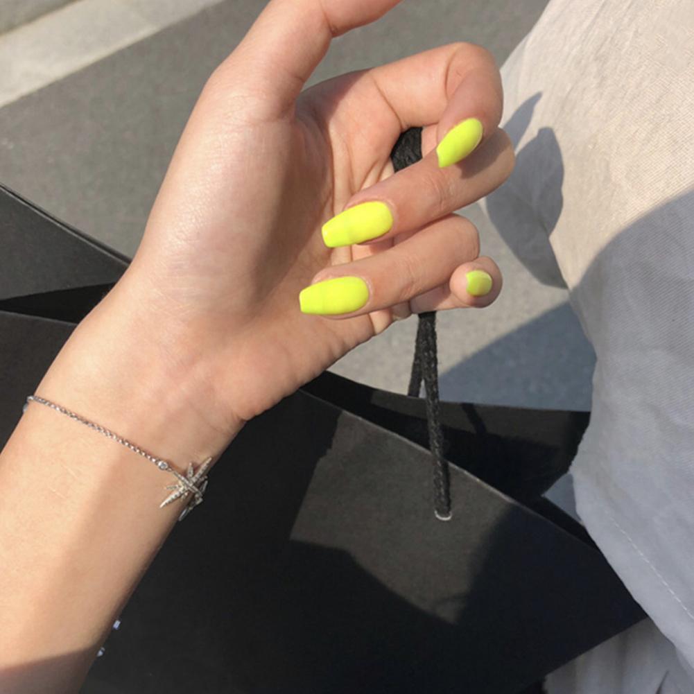 Matte Ballerina Fake Nail Tips Wearable False Nails Full Cover Artificial Coffin Acrylic Nails Diy Nail Art Tool