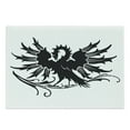 thumbnail image 1 of Celtic Cutting Board, Abstract Fantasy Animal Medieval Eagle for Culture and Tattoo Design, Decorative Tempered Glass Cutting and Serving Board, Large Size, Black and White, by Ambesonne, 1 of 1