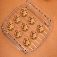 thumbnail image 5 of Estbridge Fryer Double Layer Shelf Skewer Rack Fryer Accessory Halogen Oven Meat Steak Rack Stainless Steel Barbecue Rack Grill Skewers All Brands, 5 of 5