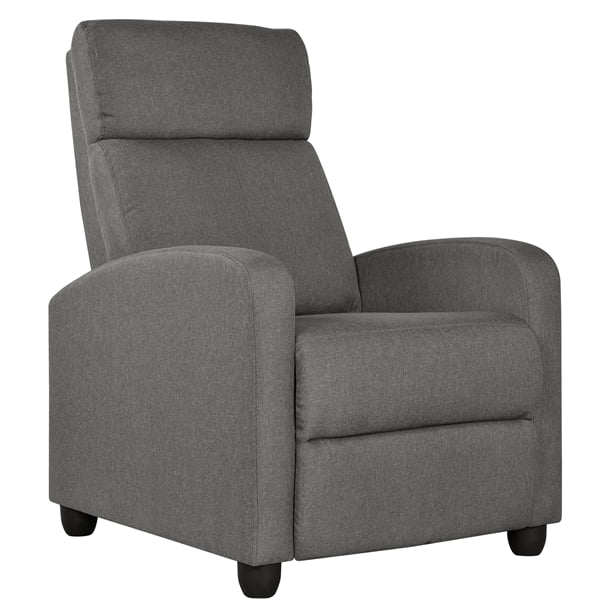 Topeakmart Adjustable Fabric Recliner Sofa Recliner Chair With Pocket Spring Living Room Bedroom Home Theater Light Gray Walmart Com Walmart Com