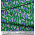thumbnail image 2 of Soimoi Green polyester Crepe Fabric Artistic Leaves Fabric Prints By Yard 52 Inch Wide, 2 of 3