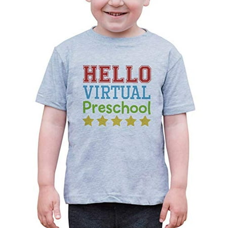 

7 ate 9 Apparel Hello Virtual Preschool Grey T-Shirt