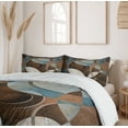 thumbnail image 6 of Ambesonne Abstract Duvet Cover Sets, Grunge Vintage Rounds, 2-Queen, Umber Slate Blue, 6 of 7