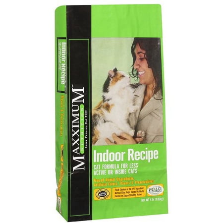 Maxximum Nutrition: Indoor Recipe Cat Formula For Less Active Or Inside Cats Super Premium Cat Food, 4 lb