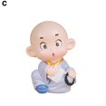 thumbnail image 2 of TNOBHG Durable Resin Animal Ornament 1/4pcs Resin Ornament Colorful Little Monk Sculptures for Home Table Decoration Resin Monk Ornament, 2 of 8
