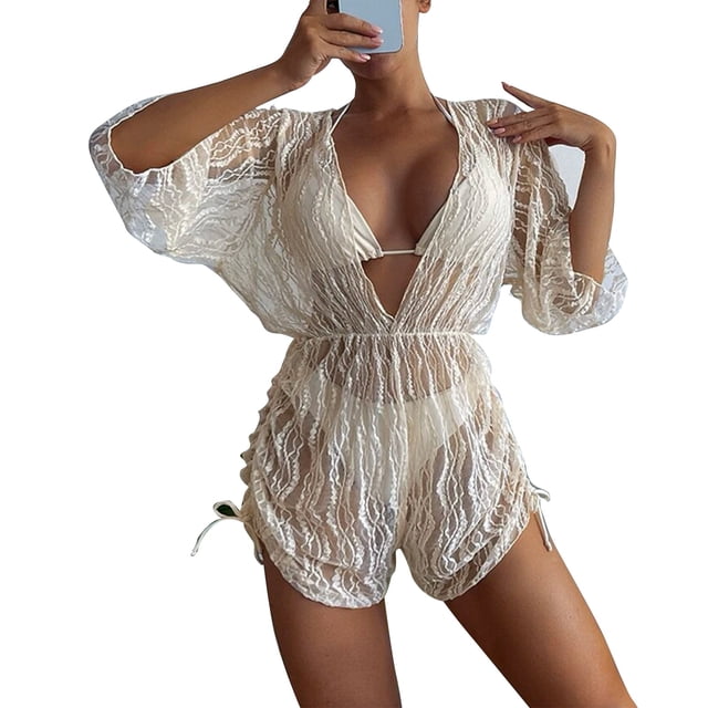 Conjunto de traje de baño de 3 piezas para mujer, sujetador con cuello Halter, bragas de corte alto, traje de baño de verano con cubierta