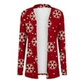 thumbnail image 6 of WXLWZYWL Christmas Cardigans for Women Loose Fit Open Front Cardigan Cute Reindeer Long Sleeve Lightweight Draped Sweater Outwear, 6 of 6