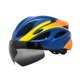 thumbnail image 5 of Casco de bicicleta Casco de bicicleta de carretera ajuste ajustable al aire libre con visera desmontable para hombres mujeres equipo de ciclismo casco Azul Amarillo, 5 of 8