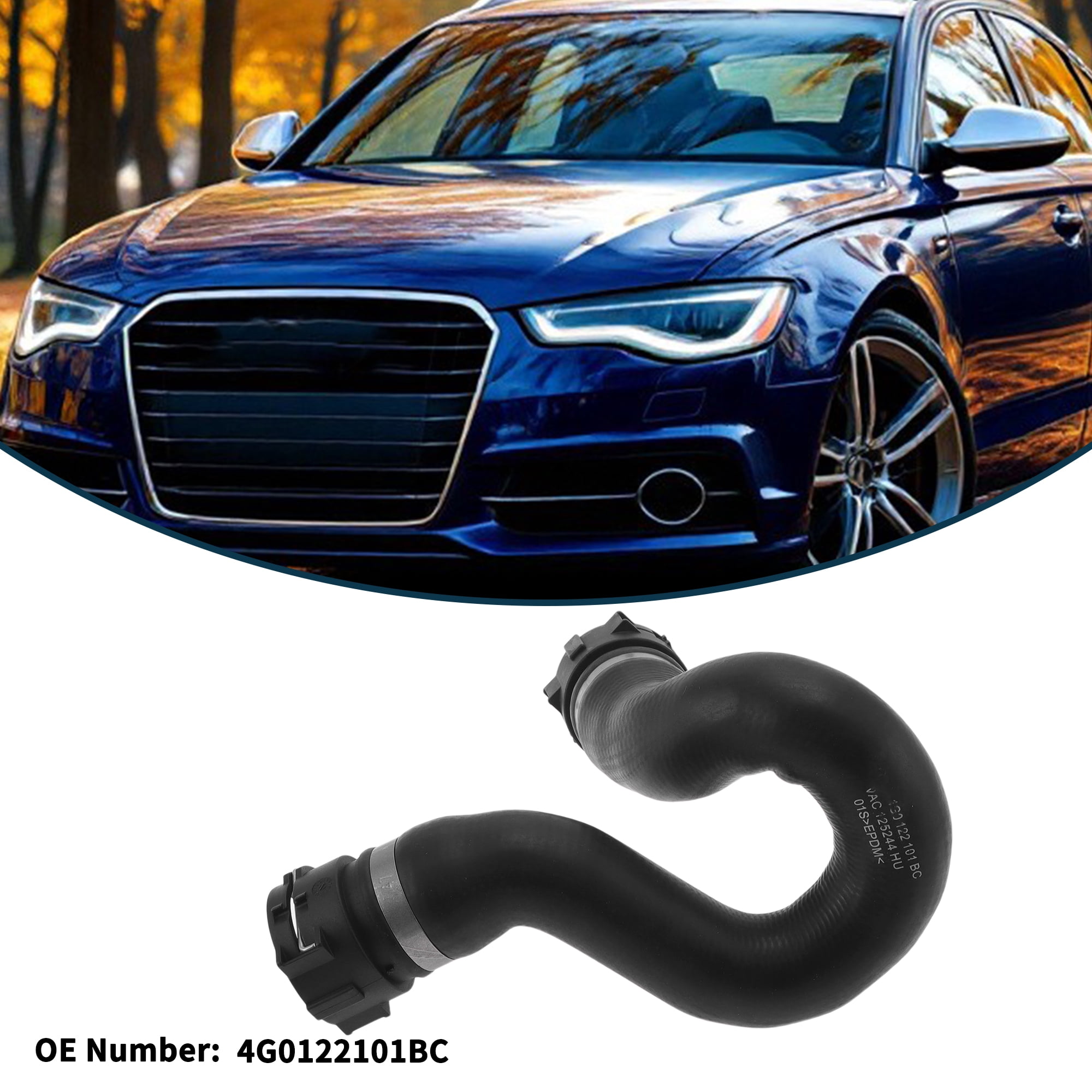 Unique Bargains Radiator Hose Heater Hose Radiator Outlet Hose Pipe No.4G0122101BC Water Pipe