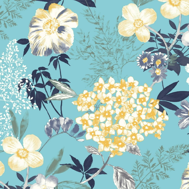 Better Homes Gardens 44 x 21 Turquoise Floral Rectangle Outdoor Chair Cushion 1 Piece Walmart