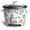 Floral Blue/Green, variant on COOK WITH COLOR Rice Cooker, 6-Cup with Tempered Glass Lid, Black