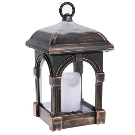 

Rosarivae Solar Swing Candle Wind Light Garden Candle Light Solar Hanging Lamp(Bronze)