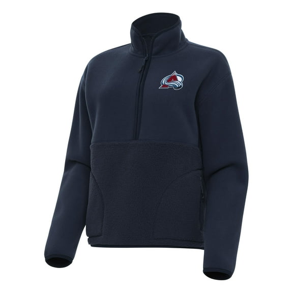 Women's Antigua Navy Colorado Avalanche Figure Half-Zip Pullover Sweatshirt