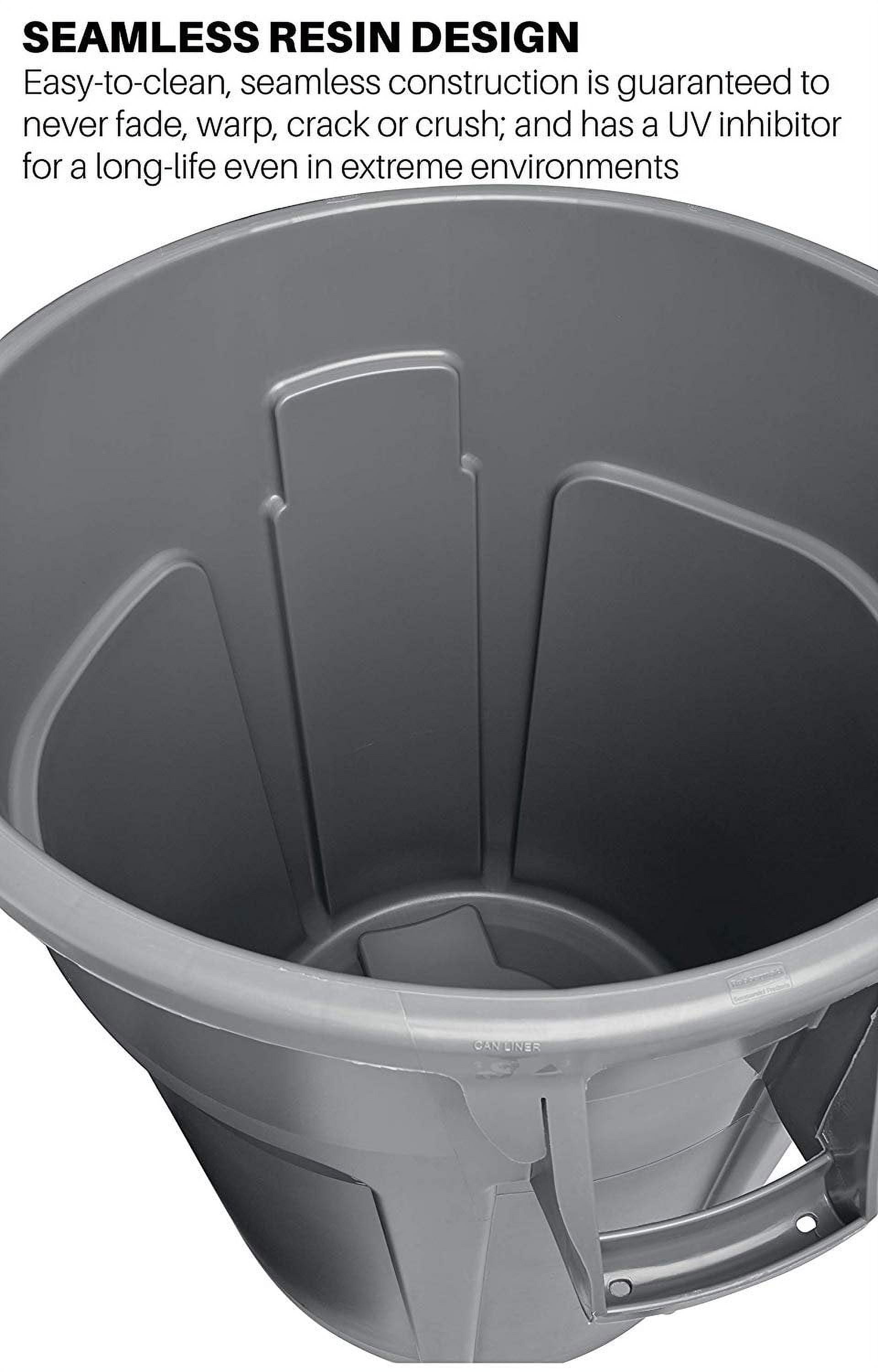 Rubbermaid Commercial BRUTE Trash Can, 32 Gallon, White, FG263200WHT