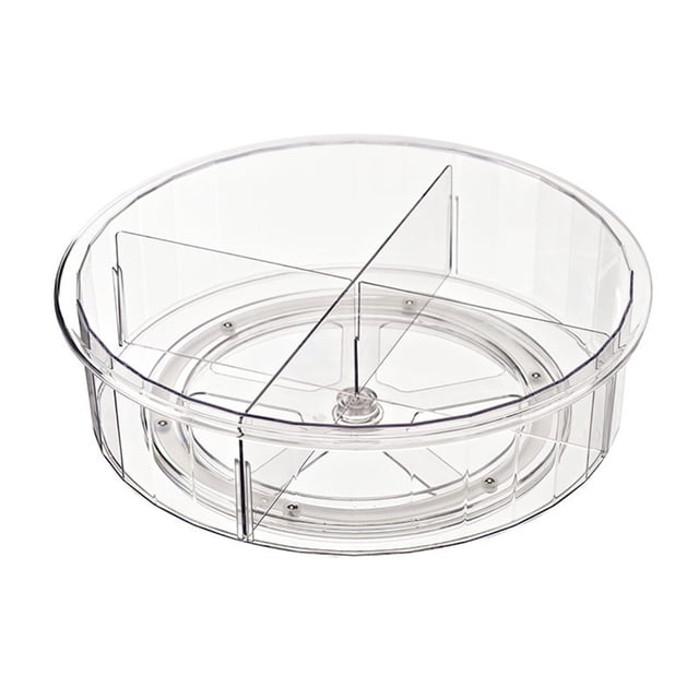 Tumotour Kitchen Sorting Seasoning Rack Rotating Grids Transparent Storage Rack 360 Round Oil Salting Sauces Vinegar Sorting Rack