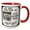 Red/White, variant on 3drose, Queen City Bicycle Shop Advertisment 3, 15oz Mug