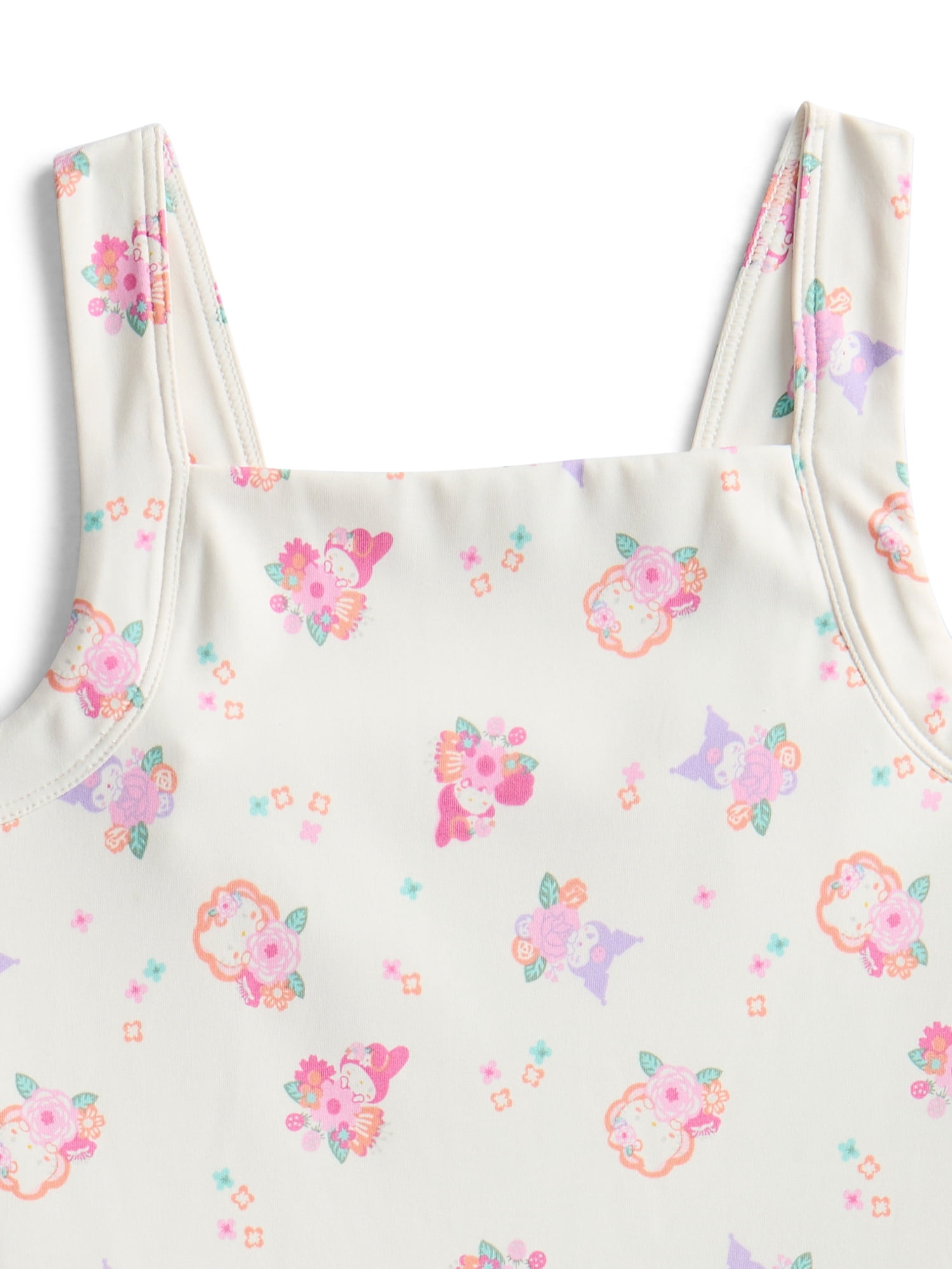 Hello Kitty and Friends Girls Active Sleeveless Dress with Built-In Shorts, Sizes 4-12