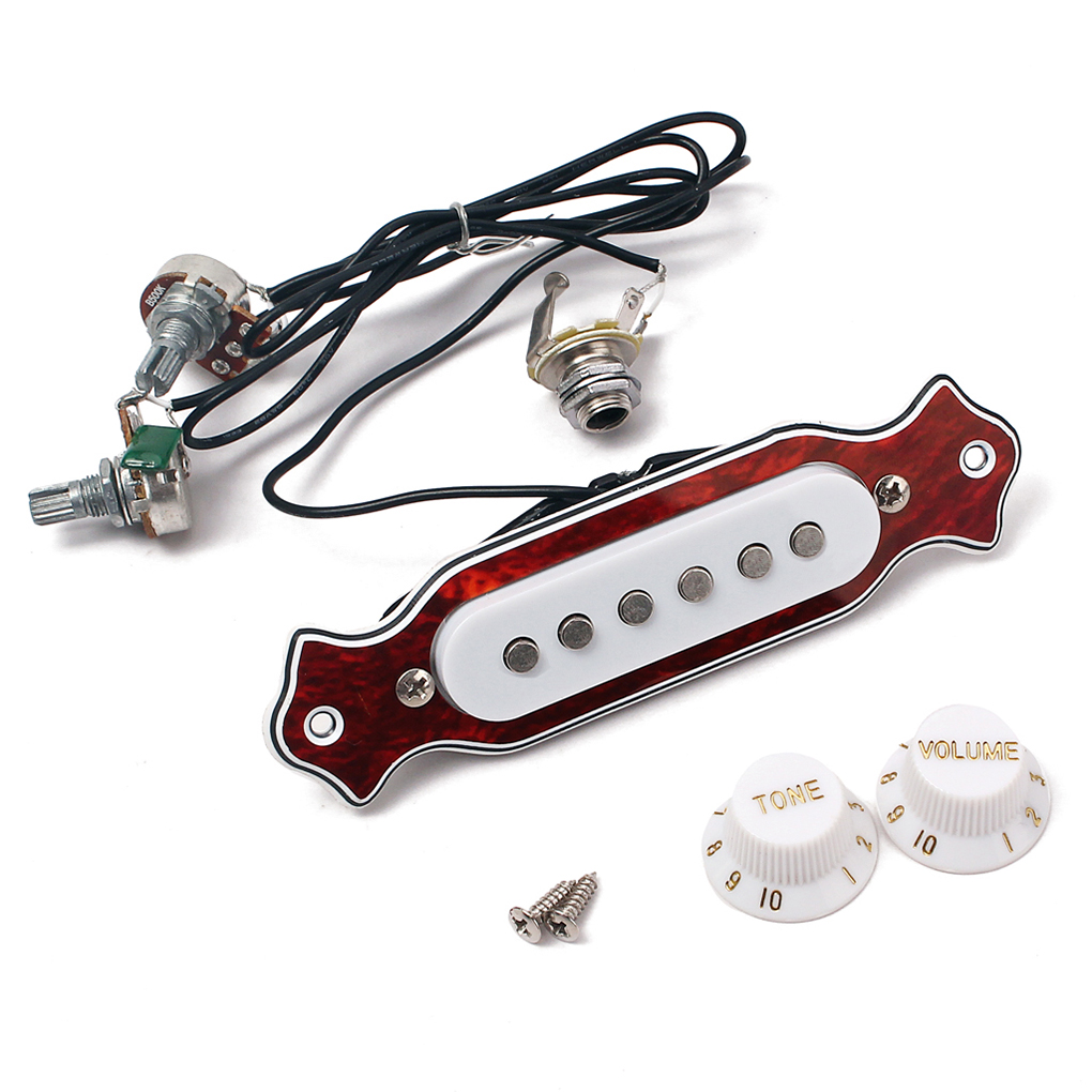 Toma Single Coil Pickup Set Wiring Knobs 6 Strings Bass Electric Wooden