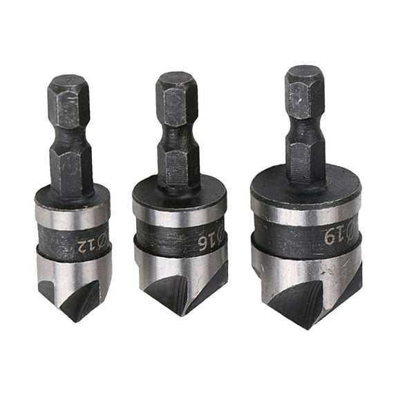3 Pcs Deburring Tool Countersink Bit Chamfer Tool Drill and Countersink Deburring Bit
