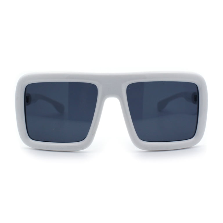 UNISEX OVERSIZED WHITE Frames SUNGLASSES SKYLAR Unisex Oversized Square Frame UV400 Sunglasses  main image 4