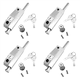 thumbnail image 1 of 4X Cerradura de Puerta Corrediza para Ventana Puertas de Patio de Vidrio Cerradura de Seguridad Auxiliar Plateada Cerradura de Puerta de Vidrio Cerradura de Embutir, 1 of 5