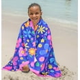 thumbnail image 6 of Microfiber Beach Towel for Kids - Thin and Large (30"x60") - Floral - Absorbent, quick dry, sand free, lightweight, blanket - toddler, girls, boys - For Sports, Pool, Picnic, Camping, Travel, Swim, 6 of 6