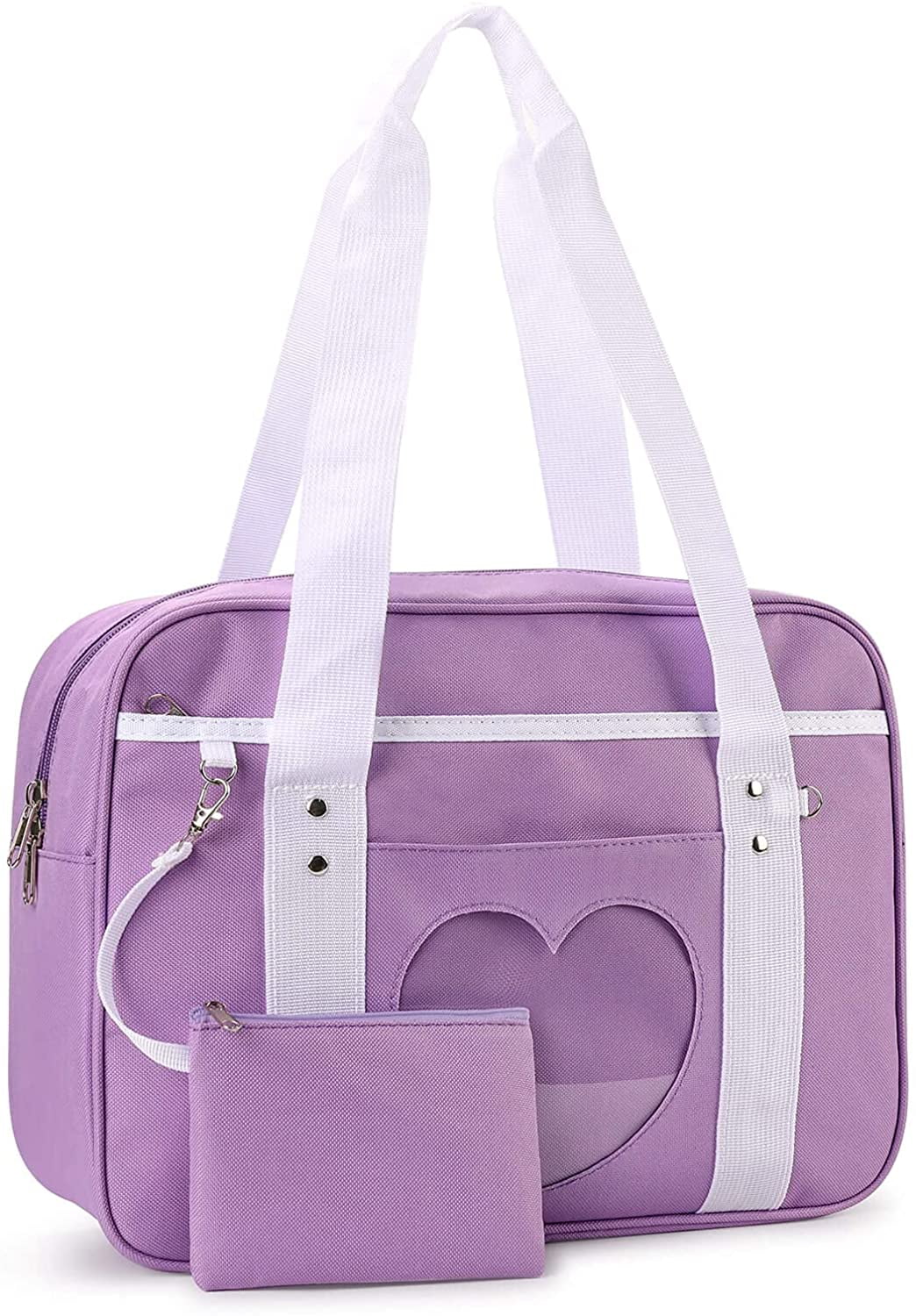 Ita Bag Heart Japanese School Handbag Large JK Bag Girls Purse Anime Satchels Beige 