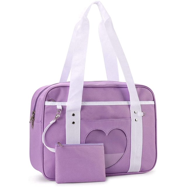 ITA Bag Heart Bag Japanese School Bag Kawaii Purso de anime de hombro grande esquí esquí Gafas de esquí