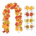thumbnail image 3 of Fall Maple Leaf Garland, 6.56ft Flexible Lightweight Artificial Autumn Foliage Vine, Reusable Warm Tone Harvest Strand Decor for Stair Banister Mantel Porch Rail, Halloween Thanksgiving Decoration, 3 of 4