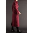 thumbnail image 4 of Mens Napoleon Style Flare Designer Red Wine Genuine Wool Coat SouthBeachLeather 2X-Large, 4 of 6
