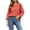 Red, variant on Womens Tops Cotton Long Sleeve Crew Neck Casual Loose Fit Pullover Blouse High Low Hem Lightweight Basic Casual Outfits