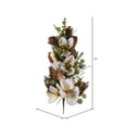 thumbnail image 3 of Vickerman 33" White Artificial Magnolia Swag., 3 of 4