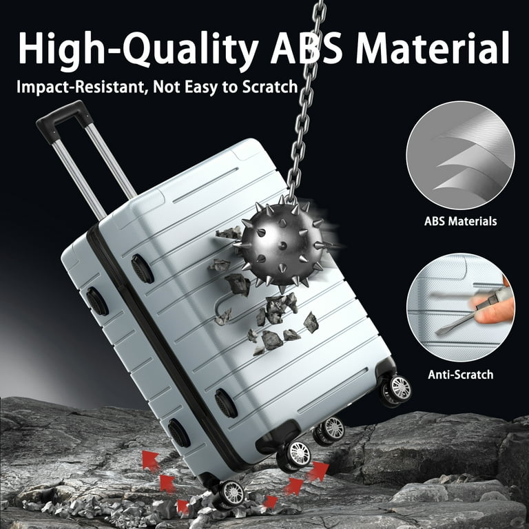 SUGIFT 3 Piece Luggage Set, Hardside Luggage Spinner Wheels