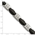 thumbnail image 5 of Stainless Steel Brushed and Polished Black IP-plated 8.25in Chain ; for Adults and Teens; for Women and Men, 5 of 5