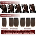 thumbnail image 6 of SEGO Real Remy Human Hair Mini Hair Pad Clip in 100% Human Hair Extensions Short Straight Thick One Piece Hair Pieces for Thinning Hair Topper/Side/Back Use, 6 of 8