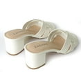 thumbnail image 4 of J. Adams Nori Mules Heel for Women - Dressy Slip-On Comfortable and Stylish Straps Block Sandals, 4 of 6