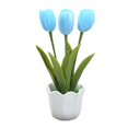 thumbnail image 3 of MesaSe Three-headed tulips simulation flower bonsai creative ornament simulation plant, 3 of 4