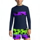 thumbnail image 2 of Odeerbi 3-14 Años Chicos 2 Piezas de Manga Larga Rash Guard Conjunto Hawaiano Upf 50 + Traje de Baño de Surf Seco Rápido Con Pantalones Cortos de Tabla, 2 of 7