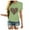 Mint Green, variant on Lovskoo Summer Tops for Women Loose Blouses Short Sleeve Shirt Trendy Printed Round Neck T-Shirt Gray