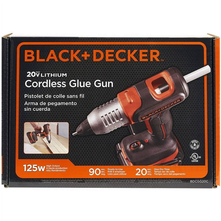 BLACK+DECKER Hot Glue Gun Kit, White (BDHT70001)