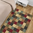 thumbnail image 4 of Ottomanson Living Room Area Rug 5' x 6'6" – Non-Slip Low Pile Carpet for Bedroom & Office, Checkered Multicolor, 4 of 8