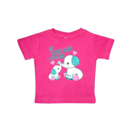 

Inktastic My Great Aunt Loves Me-cute elephants Gift Baby Boy or Baby Girl T-Shirt