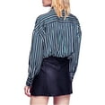thumbnail image 2 of Free People Womens Striped Button Up Shirt, Blue, X-Small, 2 of 3
