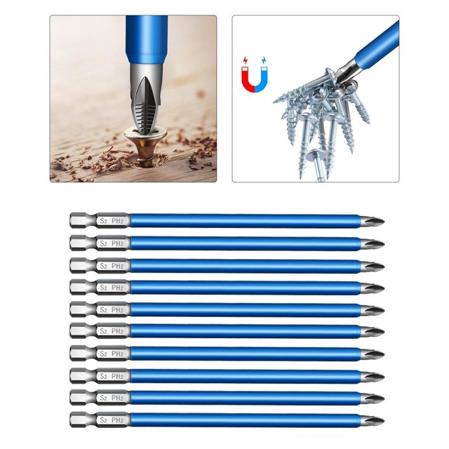 Brocas Magnéticas Baoblaze PH2 para Destornillador con Vástago Hexagonal 127 mm
