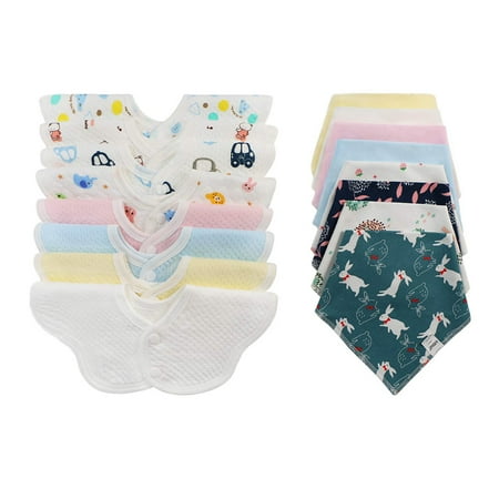 

Joyfay 16-Pack Baby Bibs Unisex Bandana Sets for Boys Girls CYH-16