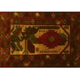 thumbnail image 1 of Ahgly Company Machine Washable Indoor Rectangle Persian Yellow Traditional Area Rugs, 2' x 3', 1 of 4