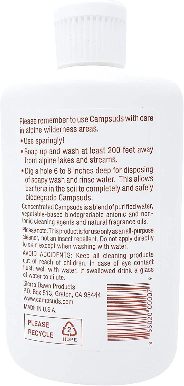 Sierra Dawn Campsuds Biodegradable Soap with Insect Deterrent Citronella, Lavender, Peppermint Oils 4 Ounce, 3 Bottles